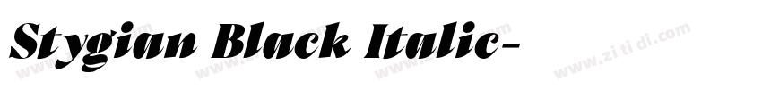 Stygian Black Italic字体转换